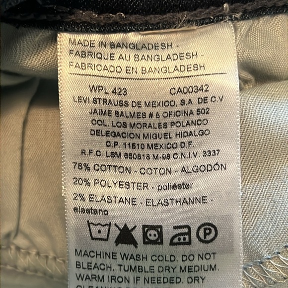 Levi’s Denizen modern skinny Sz 6 - Picture 5 of 7